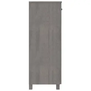 Shoe Cabinet HAMAR Light Grey 85x40x108 cm Solid Wood Pine