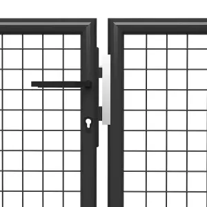 Berkfield Garden Gate Steel 350x75 cm Anthracite