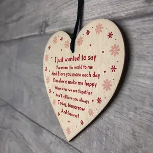 Handmade Anniversary Gift For Him Or Her Wood Heart Valentines Gift For Husband Wife