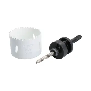 Metric 64mm HSS Hole Saw Holesaw Bi-Metal Cutter with SDS Plus Arbor Adaptor