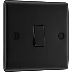 BG Nexus Metal 20A Single Intermediate Light Switch, Matt Black