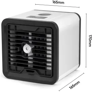 Mini Air Cooler Fan Portable Conditioner with Quick Cooling Mist Function Humidifier Purifier USB Room Cooling