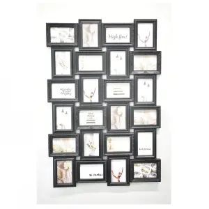 24 Photos Multi Picture Wall Frame 6x4 inch Photos Designer Frame Black