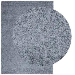 Shaggy Rug PAMPLONA High Pile Modern Blue 200x280 cm