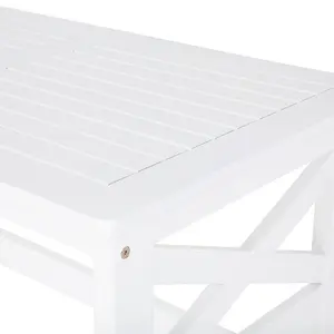 Garden Table Wood White BALTIC