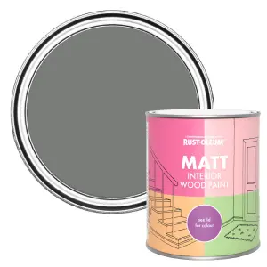 Rust-Oleum Torch Grey Matt Interior Wood Paint  750ml