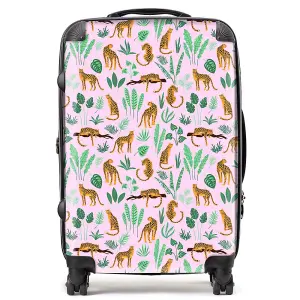 Hand Drawn Leopards Suitcase - Medium