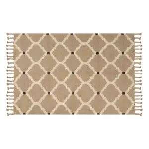 Jute Area Rug 160 x 230 cm Beige ORENCIK