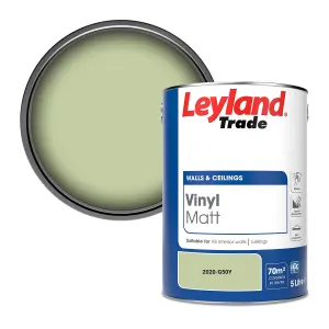 Leyland Trade Vinyl Matt Walls & Ceilings Emulsion Paint (2020-G50Y) 5L