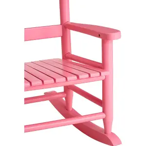 Interiors by Premier Pink Rocking Chair, Non-Harmful Children's Chair, Easy to Balance Kiddie Chair, Adjustable Playroom Chair