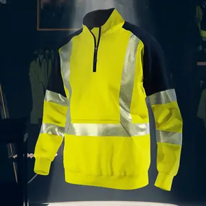 Reflective Jacket For Outdoor Construction Sites Cold-Proof Traffic Safety Clothing Yellow XL