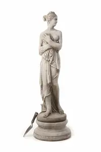 Stone Cast Pandora Lady Garden Statue and Column