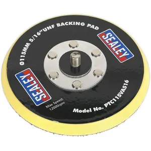 115mm Hook and Loop Backing Pad for Buffing and Polishing with 5/16 Inch UNF Thread