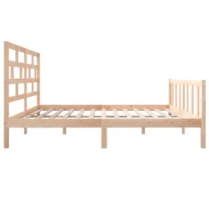 Berkfield Bed Frame Solid Wood Pine 120x200 cm