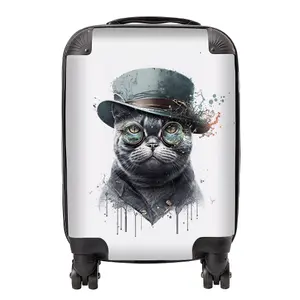 British Shorthair Cat Splashart Suitcase - Small