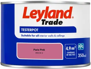 Leyland Trade Vinyl Matt Walls & Ceilings Emulsion Paint Paris Pink (PPG1181-6) 350ml Tester