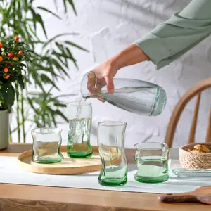 Pasabahce 8pc Aware Amorf Recycled Glassware Set - Green