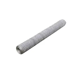 Berkfield Chicken Wire Fence Galvanised Steel 25x0.5 m Silver