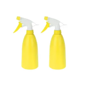 URBNLIVING 23cm Height 480ml Refillable Trigger Water Spray Dispenser Plastic Bottle Plant Flowers Weeds Mist Set of 2