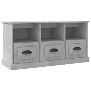 Berkfield TV Cabinet Concrete Grey 100x35x50 cm Engineered Wood