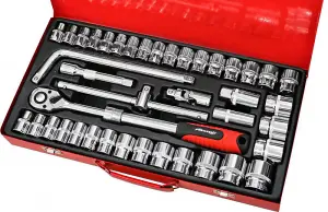 Socket Set - 41pc 1/2in.dr With Extending Ratchet (Neilsen CT1340)