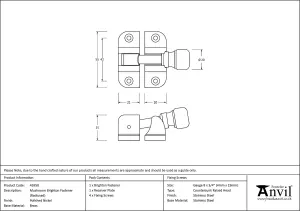 From The Anvil Polished Nickel Mushroom Brighton Fastener (Radiused)