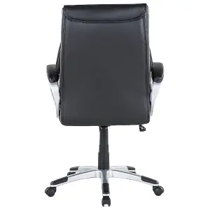 Executive Chair Faux Leather Black TRIUMPH