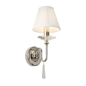 Elstead Finsbury Park 1 Light Indoor Candle Wall Light Polished Nickel - Shade Not Included, E14