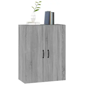 Berkfield Hanging Cabinet Grey Sonoma 69,5x34x90 cm Engineered Wood