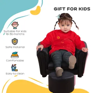 HOMCOM Kids Sofa Chair Set Armchair Seating Seat Bedroom Playroom Stool