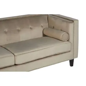 Interiors by Premier Felisa 3 Seat Mink Velvet Sofa