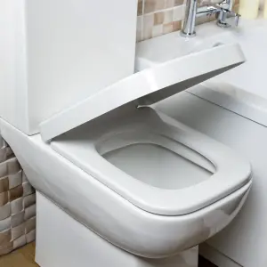 Astral White Close Coupled Toilet & Semi Pedestal Basin Set