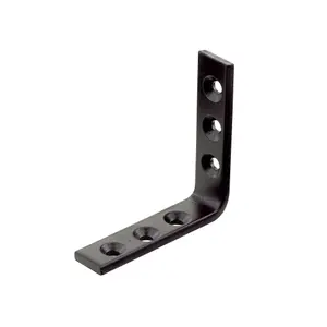 Abru Brown Powder-coated Steel Heavy duty Angle bracket (H)20mm (W)80mm (L)80mm