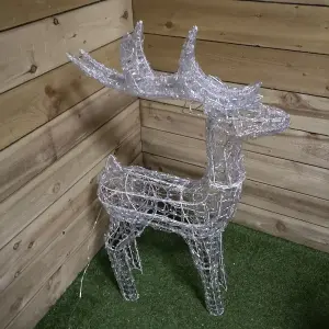 Premier  1.15M Lit Soft Acrylic Christmas Reindeer with 160 Multi LED