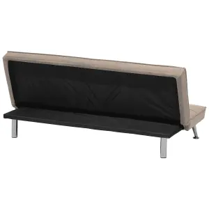 Beliani Retro Sofa Bed HASLE Sand Beige