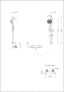 GoodHome Teesta Wall-mounted Thermostatic Mixer Shower