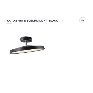 Nordlux DFTP Kaito 2 Pro 30 Indoor Living Dining Kitchen Bedroom Ceiling Light In Black (Diam) 30cm