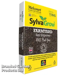 RHS Sylvagrow Peat Free - Farmyard Manure/Soil Improver - 50 Litre Bag x 1