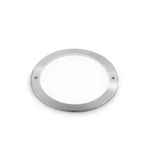 Ideal Lux Taurus Integrated LED Outdoor Recessed Ground Light Wide Round Steel 2700Lm 3000K IP67