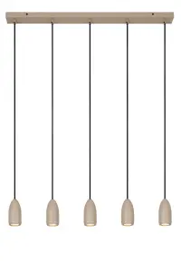 Lucide Evora Modern Pendant light 10cm - 5xGU10 - Taupe