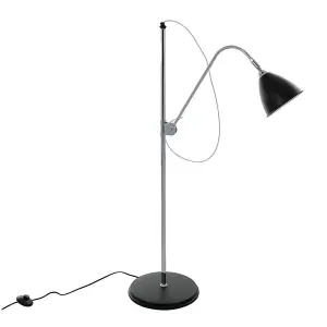 Luminosa Classic Floor Lamp Black 1 Light , E14