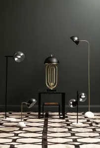 Interiors By Premier Handcrafted Black Finish Metal Table Lamp, Minimalist Design Bedside Lamp, Versatile Lamp On A Table