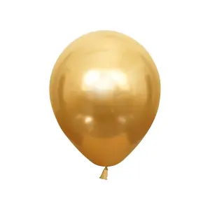 Kalisan Latex Mirror Balloon (Pack of 50) Gold (One Size)