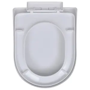 Toilet Seats with Soft Close Lids 2 pcs Plastic White