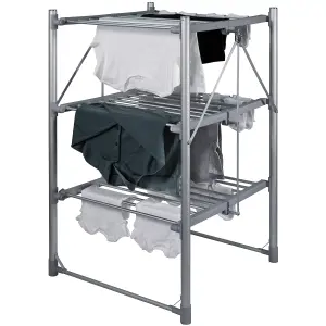 Abode Electric Clothes Dryer Heated Airer 3 Tier with 30 Rails 30kg & Protective Cover AECRD2003