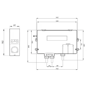 Triton Home Chrome effect Ceiling fed Low pressure Mixer Concealed valve Gravity-pumped Shower