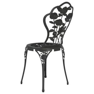 Berkfield Bistro Chairs 2 pcs Cast Aluminium Black