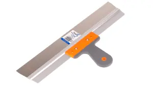 Toolty Filling Taping Spatula with Rubber Handle on Aluminium Profile 450/60mm Stainless Steel for Plastering Finishing Rendering