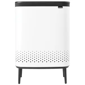 Brabantia Bo Hi 2 x 45 Litre Laundry Bin White