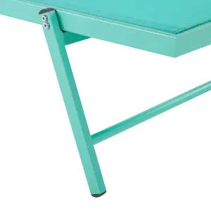 Sun Lounger Metal Turquoise PORTOFINO